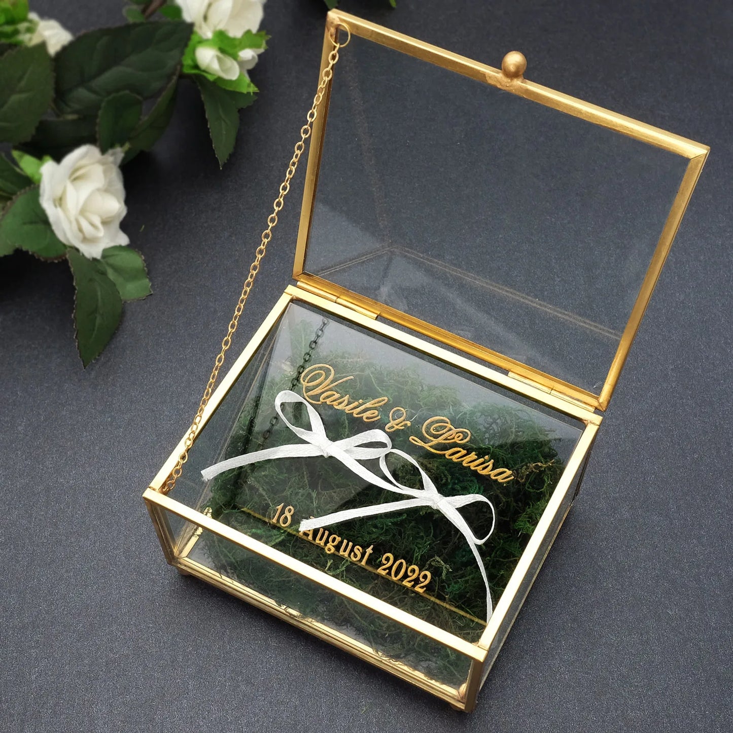 Custom Glass Ring Box